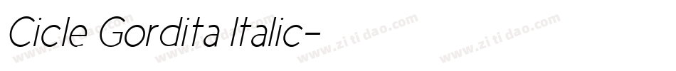 Cicle Gordita Italic字体转换
